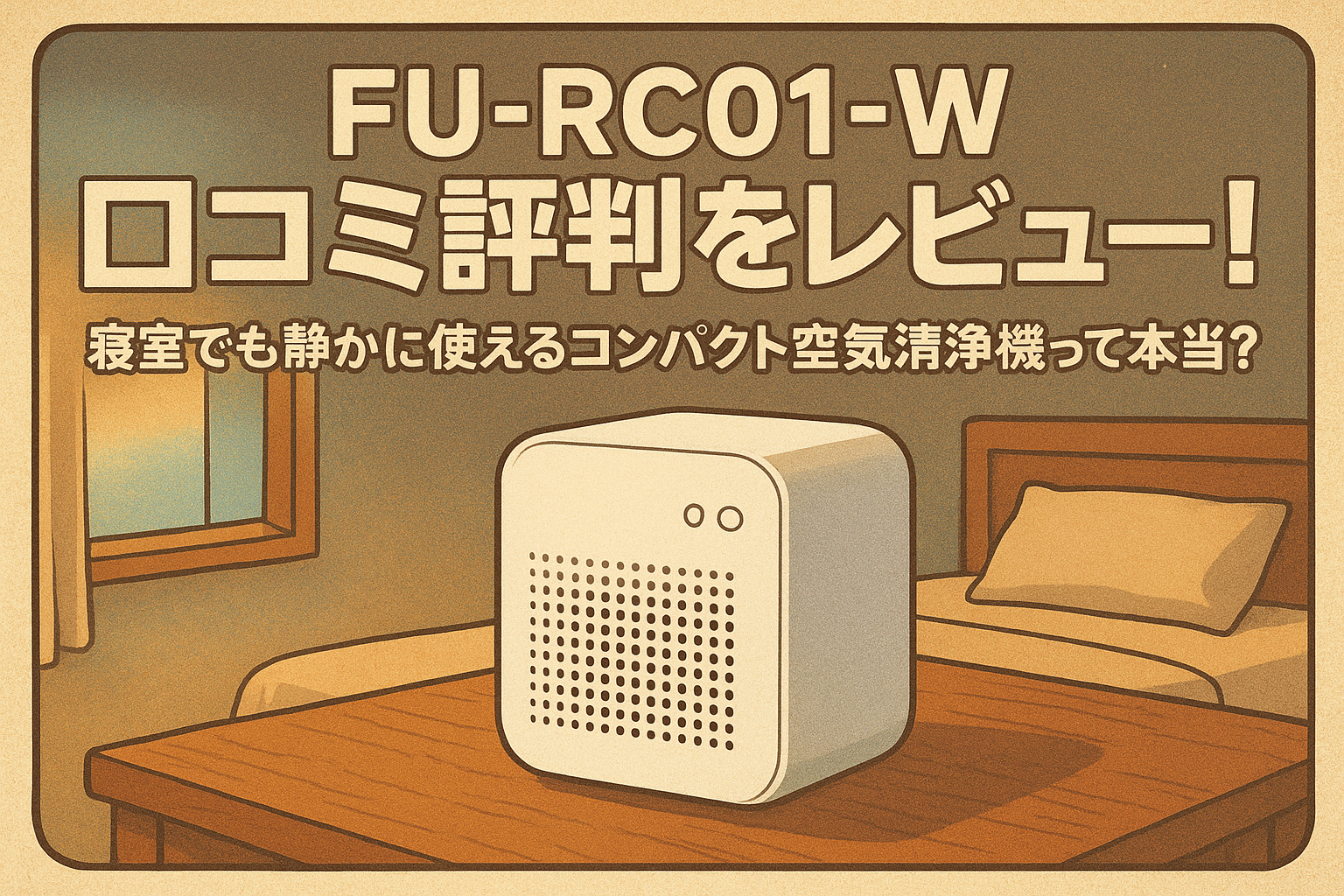 FU-RC01-Wの口コミ評判をレビュー！寝室でも静かに使えるコンパクト空気清浄機って本当？