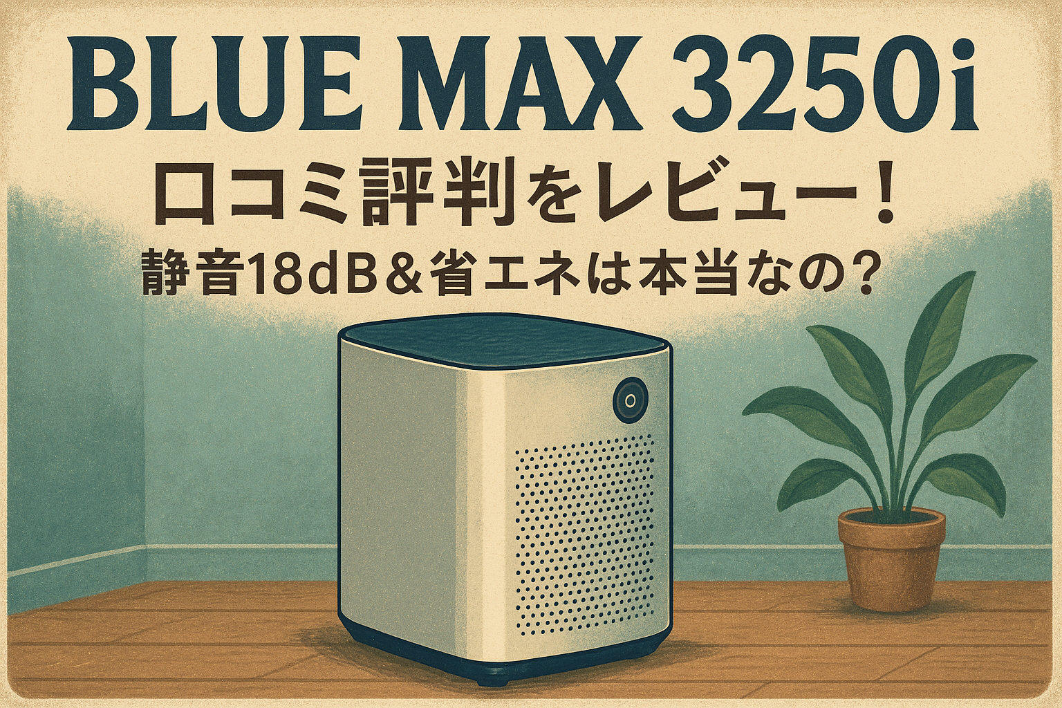 Blue Max 3250i 口コミ評判をレビュー！静音18dB＆省エネは本当なの？