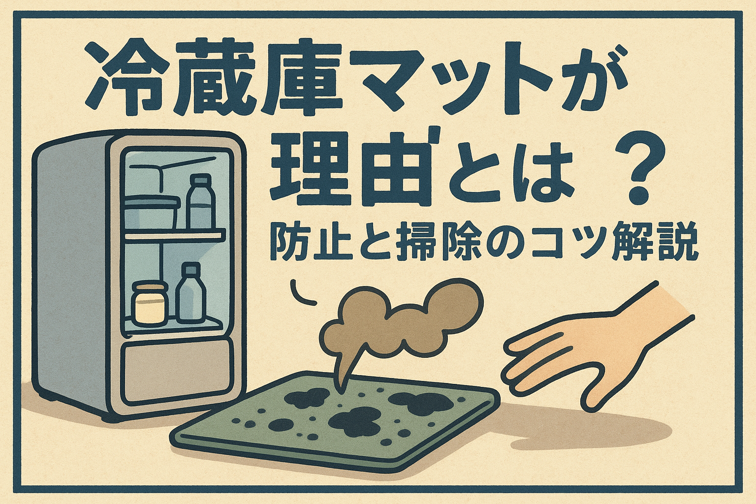 冷蔵庫マットがカビる理由とは？防止と掃除のコツ解説