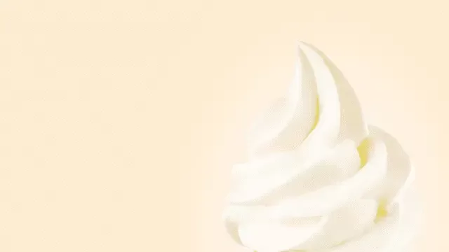 ソフトクリームのクリーム部分の写真