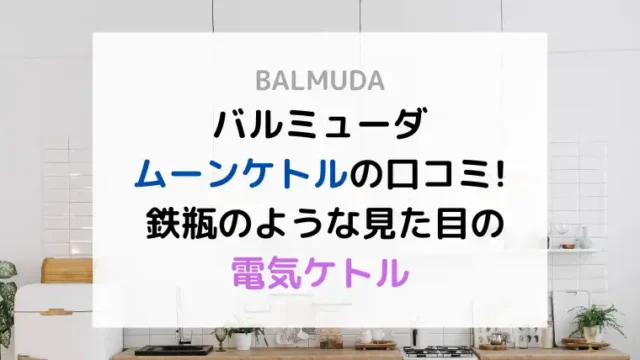 バルミューダ ムーンケトルの口コミは？やかんみたいな電気ケトル